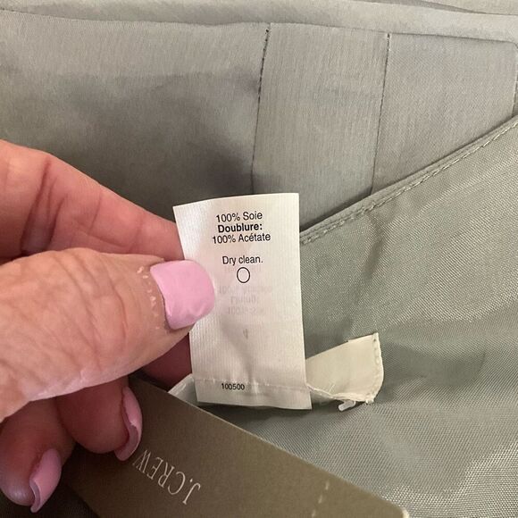 Brand New J. Crew Women’s 4 100% Silk Melanie Knee Length Dress Grey Wrap - Picture 11 of 15